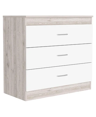 Wooden Three Drawer Dresser for Bedroom and Closet Storage