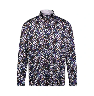 Luchiano Visconti Men's Multicolor Paisley Print shirt