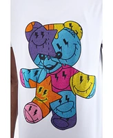 heads or tails Men's Smiley Bear Rhinestone Crew T-Shirt