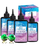 JDiction 400g Uv Resin, New Formula Crystal Clear Uv Resin Solar Cure Sunlight Activated Hard Uv Resin Kit for Jewelry Making, Casting and Coating Diy