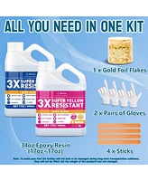 JDiction Epoxy Resin 5LB- Epoxy Resin Kit Crystal Clear, Non Toxic, Bubble Free Epoxy Resin for Art Craft, Jewelry Making, River Tabletop, Christmas G