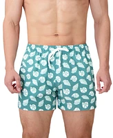 Sunset and Vines Men's Shell-Pattern Woven Swim Trunks