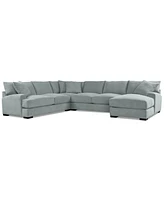 Rhyder 4-Pc. Fabric Chaise Sectional with Apartment Sofa, Exclusively at Macy's