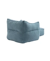 Durable Comfort Lounger: Bean Bag Sofa & Footstool Combo