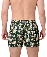 Sunset and Vines Men's Floral Woven Swim Trunks