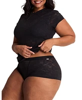 Adore Me Plus Yoko T-Shirt And Shortie Set