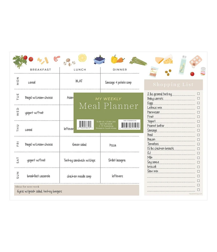 Everyday Essentials Meals & Grocery Planning Pad