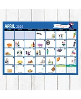 2026 Bountiful Blooms Large Desk Pad Monthly Blotter Calendar