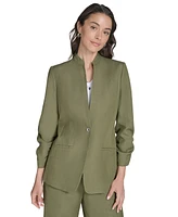 Calvin Klein Women's Stand-Collar 3/4-Sleeve Blazer