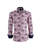 Elie Balleh Big Boys Pink Slim Fit Printed Shirt for