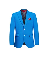 Elie Balleh Boys Royal Blue Slim Fit Classic Blazer