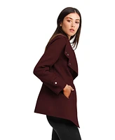 Belle & Bloom Women's Bad Girl Wool Blend Moto Coat