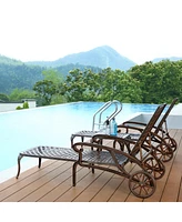 Mondawe Aluminium Cast lounge chair 2pcs white