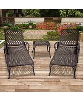 Mondawe Aluminium Cast lounge chair 1pcs brown