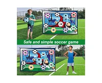 Titqwop Sticky Soccer Games Set for Kids – Indoor/Outdoor Mini Goal with Adhesive Balls | No Inflation Needed | Fun Backyard & Birthday Gift fo