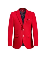 Elie Balleh Boys Red Slim Fit Clasic Blazer