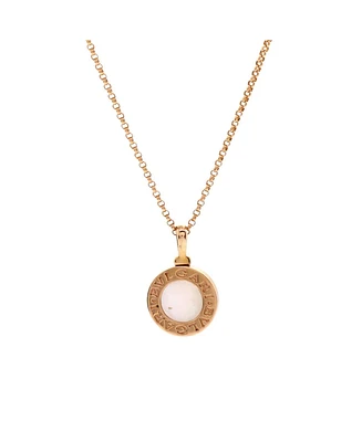 Pre-Owned Bvlgari Bvlgari Bvlgari Pendant Necklace 18K Rose Gold with Mother of Pearl