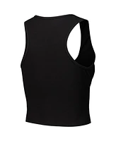 Freeze Max Women's Black Monopoly Tri-Blend Cropped Racerback Tank Top