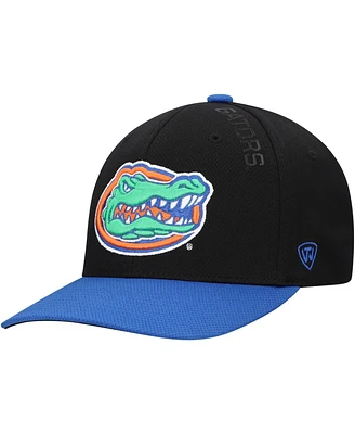 Top of the World Men's Black/Royal Florida Gators Reflex 2.0 Flex Fit Hat