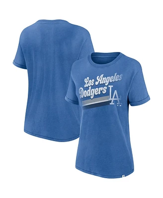 Fanatics Women's Heather Royal Los Angeles Dodgers Heritage Snow Washed T-Shirt