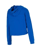 Concepts Sport Women's Blue Seattle Sounders Fc Elevation Tri-Blend Long Sleeve Pullover Hoodie