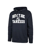 '47 Brand Men's Navy New York Yankees Big Tall Velocity Fleece Pullover Hoodie
