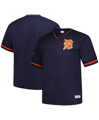 Mitchell & Ness Men's Navy Detroit Tigers Big Tall V-Neck T-Shirt