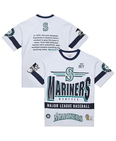 Mitchell & Ness Men's White Seattle Mariners Cooperstown Collection Team Origins Premium T-Shirt