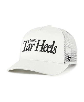 '47 Brand Men's and Women's Cream North Carolina Tar Heels Foundation Script Adjustable Trucker Hat