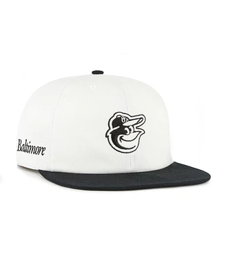 '47 Brand Women's White/Black Baltimore Orioles Foundation Captain Snapback Hat