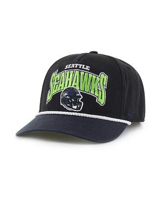 '47 Brand Men's Black/College Navy Seattle Seahawks Palermo Hitch Adjustable Hat
