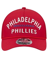 New Era Men's Red Philadelphia Phillies Minimalist 9FORTY A-Frame Adjustable Hat