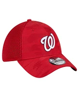 New Era Men's Red Washington Nationals Subtle Camo 39THIRTY Flex Hat