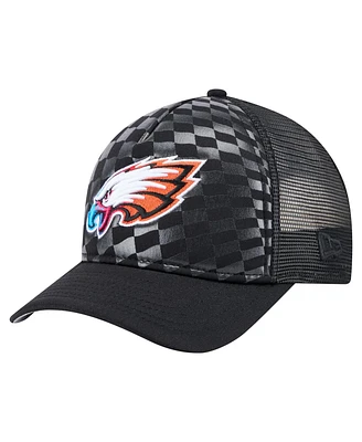 New Era Men's Black Philadelphia Eagles Gradient 9FORTY Adjustable Hat