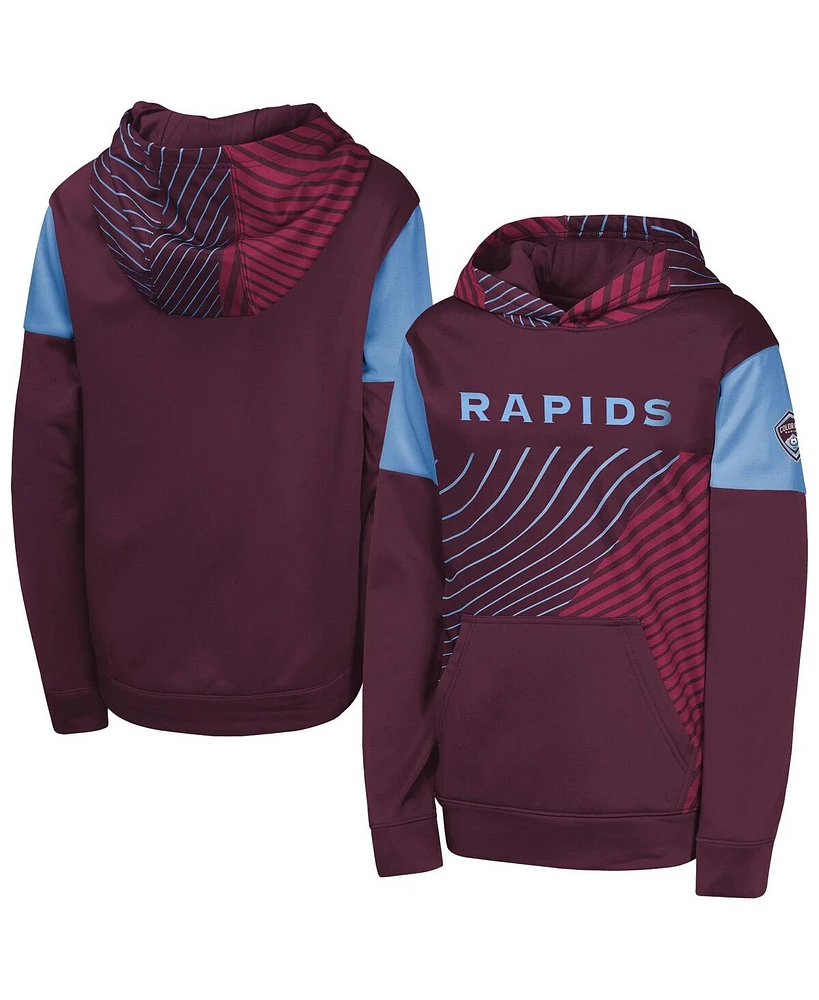 Outerstuff Big Boys and Girls Burgundy Colorado Rapids Unbeatable Pullover Hoodie