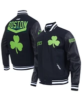 Pro Standard Men's Black Boston Celtics 2024/25 City Edition Wool Varsity Full-Zip Jacket