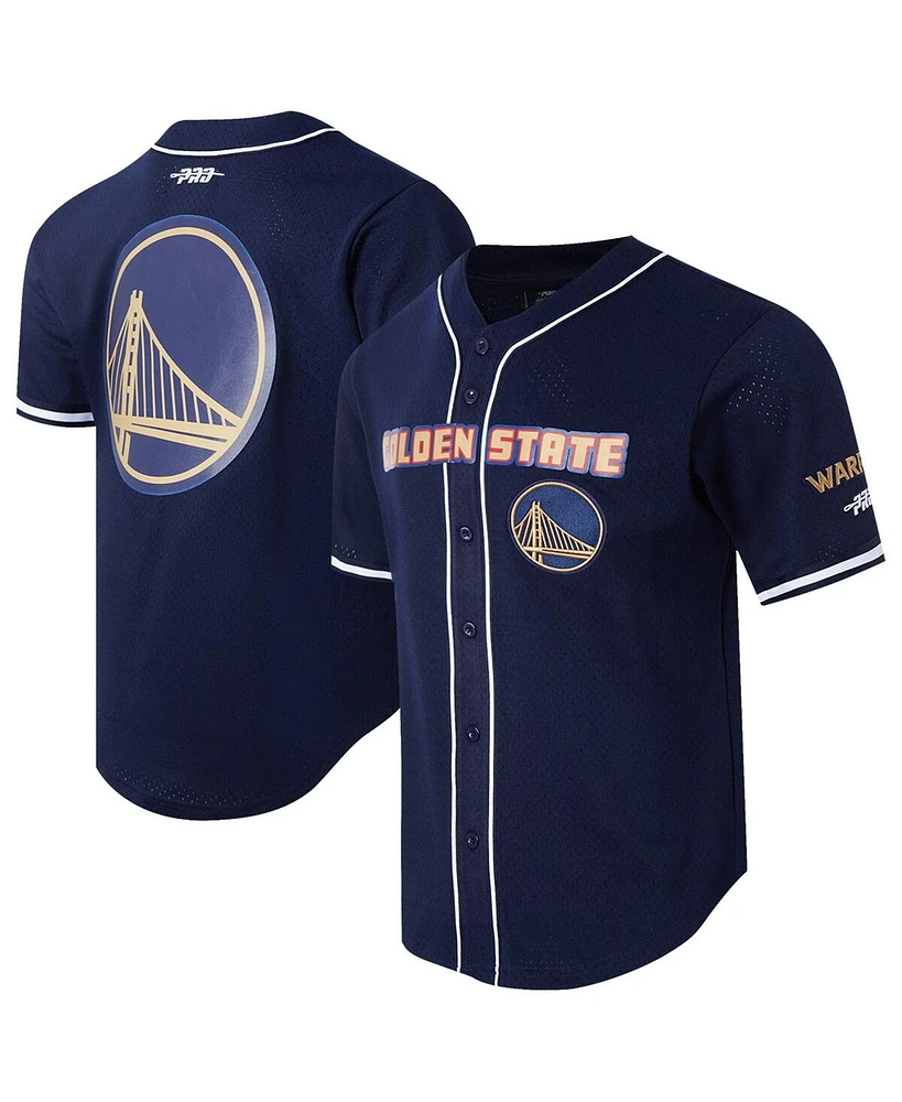 Pro Standard Men's Navy Golden State Warriors 2024/25 City Edition Mesh Baseball Jersey