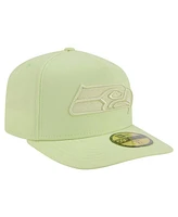 New Era Men's Green Seattle Seahawks Color Pack A-Frame 59FIFTY Fitted Hat
