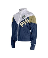 5th & Ocean Women's Navy Philadelphia Union Leisure Cropped Full-Zip Windbreaker Jacket