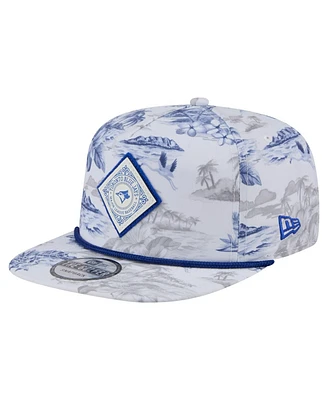 New Era Men's White Toronto Blue Jays Printed Island Golfer Snapback Hat