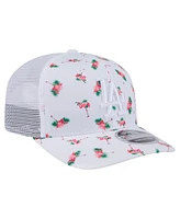 New Era Men's White Los Angeles Dodgers Flamingo Mesh Back 9SEVENTY Stretch-Snap Hat