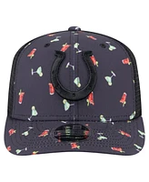 New Era Men's Navy/Black Indianapolis Colts Adventure Drinks Pattern 9SEVENTY Stretch Snap Hat