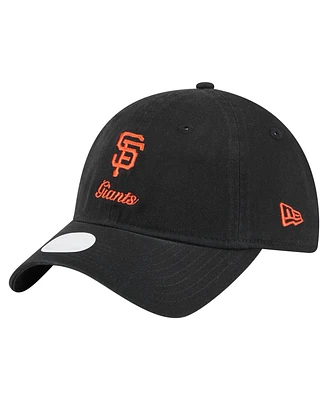 New Era Women's Black San Francisco Giants Preppy Team 9TWENTY Adjustable Hat
