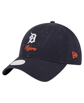 New Era Women's Navy Detroit Tigers Preppy Team 9TWENTY Adjustable Hat