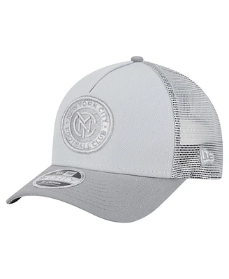 New Era Men's Gray New York City Fc Color Pack 9FORTY A-Frame Adjustable Trucker Hat