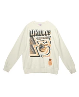 Mitchell & Ness Men's Cream Baltimore Orioles Sidewalk Sketch Pullover Hoodie