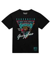 Mitchell & Ness Men's Black Vancouver Grizzlies Worldwide Collection Tri-Logo T-Shirt
