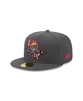 New Era Men's Gray Rancho Cucamonga Quakes theme Nights 59FIFTY Fitted Hat