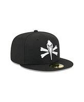 New Era Men's Black Myrtle Beach Pelicans theme Nights 59FIFTY Fitted Hat