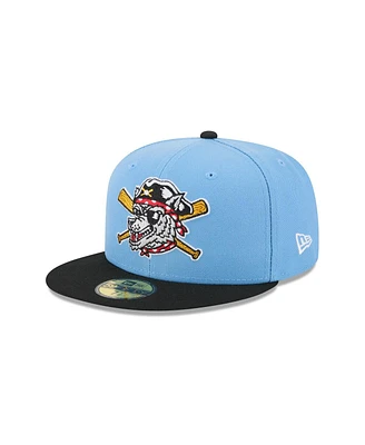 New Era Men's Light Blue Erie SeaWolves theme Nights 59FIFTY Fitted Hat